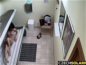 Czech brunette Secretly playing with cunt